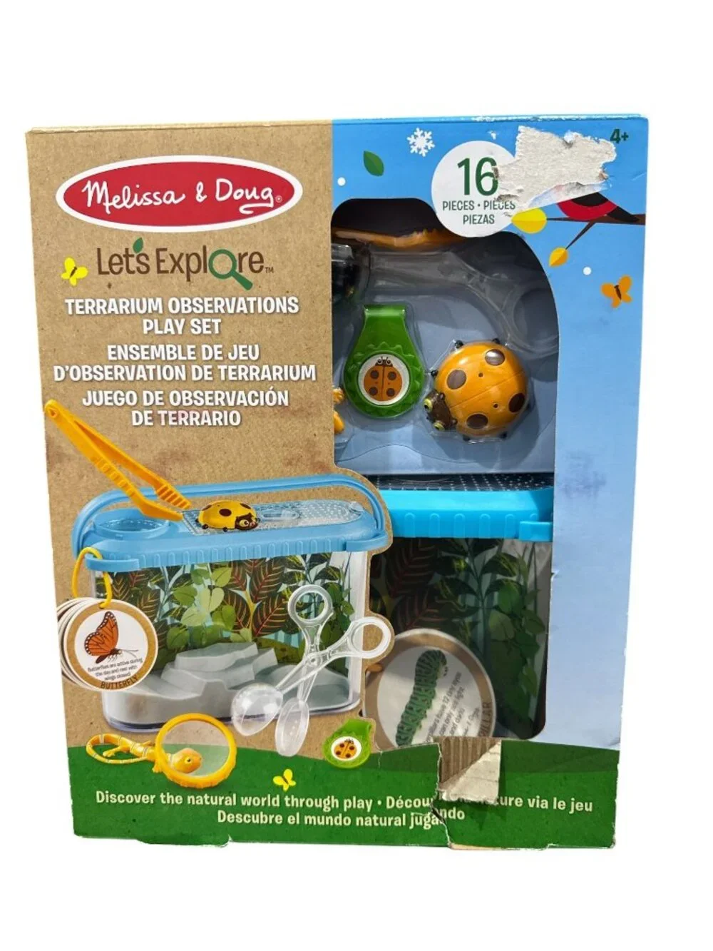 Melissa & Doug Let's Explore Terrarium Observations Play Set 16 Pieces For Kids